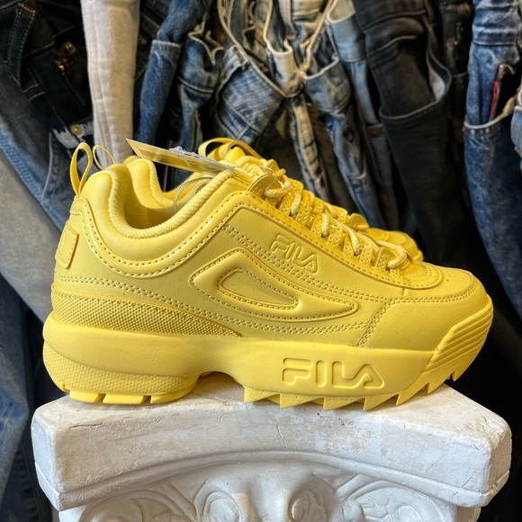 Fila Disruptor II Chunky Sneaker Gold Finch Rare Discontinued New in Box - Picture 5 of 6